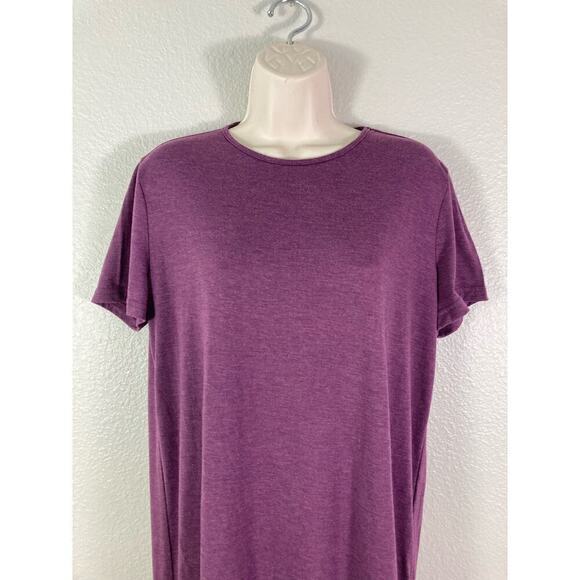 SHEIN Women's Purple Short Sleeve T-Shirt Dress Knee Length Casual Size L - Picture 4 of 9
